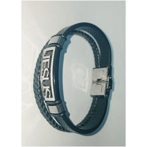 фото Браслет христианский "иисус", с металлической вставкой и надписью. christ