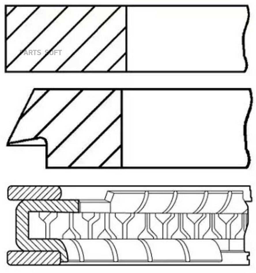 GOETZE 0812560000 08-125600-00_кольца поршневые! d79x1.2x1.5x2.5 STD (1)\ OpelL Astra/Vectra 1.6 99>