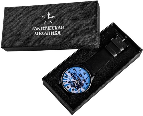 Наручные часы Kamukamu Часы наручные с символикой Мвд, черный, голубой