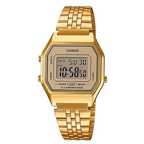 Наручные часы CASIO Vintage LA680WGA-9, золотой, черный наручные часы casio collection la 680wga 1d