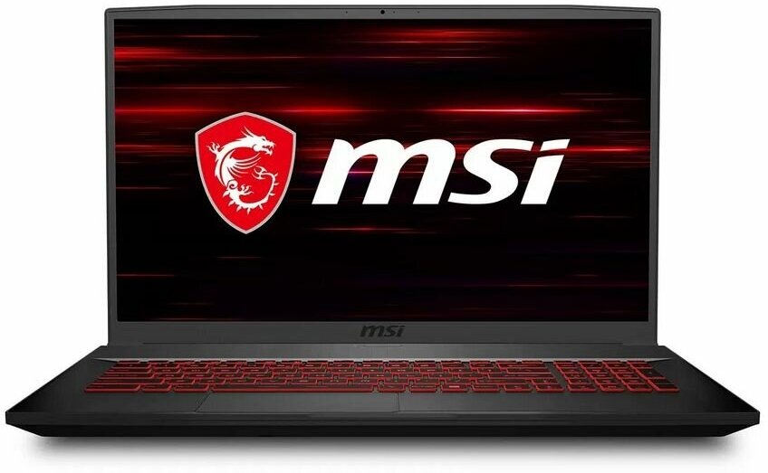 17.3" Ноутбук MSI GF75 Thin 9SCSR-452RU (9S7-17F412-452) черный - 1920x1080, TN, Intel Core i7 9750H, ядра: 6 х 2,6 ГГц, 8 ГБ, SSD 256 ГБ HDD 1024 ГБ, GeForce GTX 1650 Ti