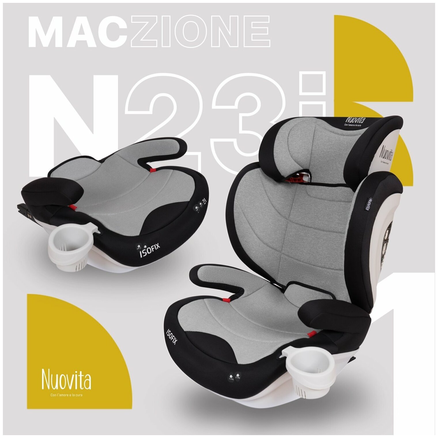 Автокресло Nuovita Maczione N23i-1, 15-36кг (цвета в ассорт.) Nania - фото №2