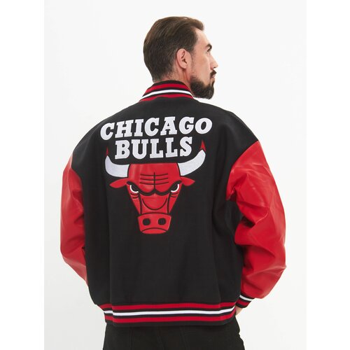 Бомбер GameМерч Чикаго Буллз Chicago Bulls, размер M, черный