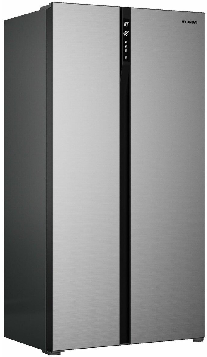 Холодильник HYUNDAI CS6503FV, двухкамерный, белое стекло - фото №2