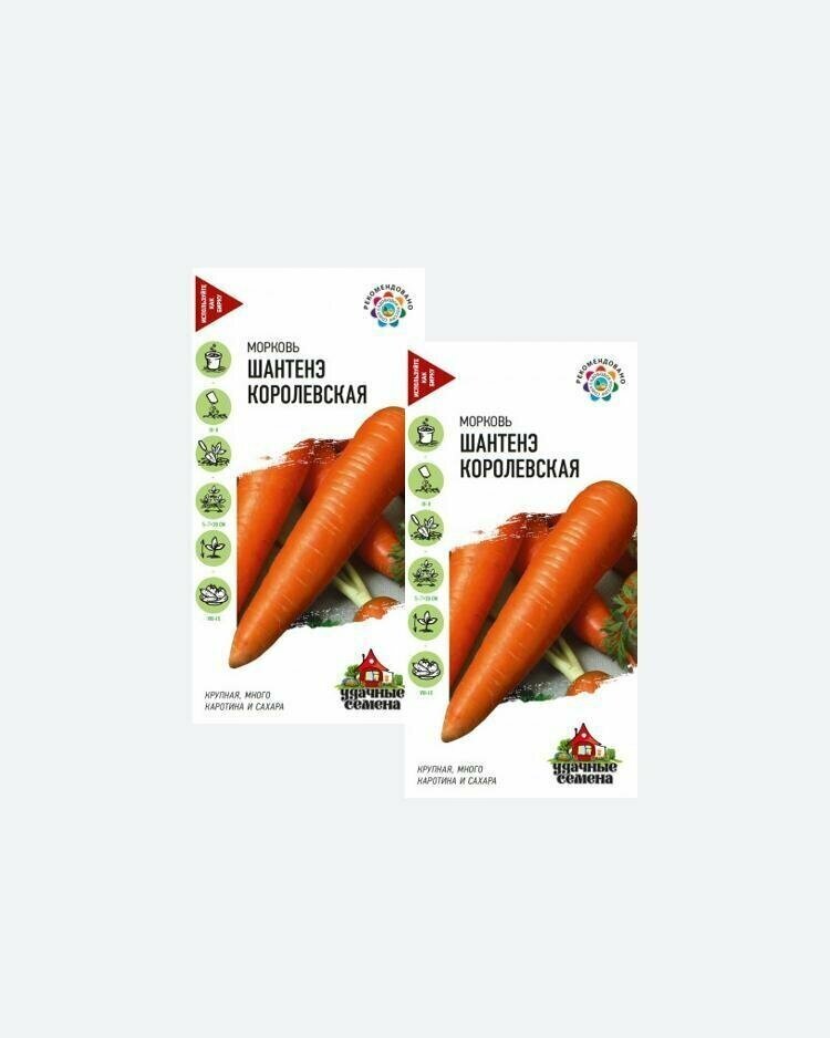 Семена Морковь Шантенэ королевская 10г Удачные семена(2 упаковки)