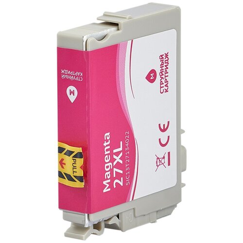 Картридж Sakura SIC13T27134022 (схожий с Epson C13T27134022) 27XL Magenta для Epson WorkForce WF-7110DTW/7610DWF/3640DTWF/7620DTWF/7210DTW/7715DWF/7720DTWF/7710DWF