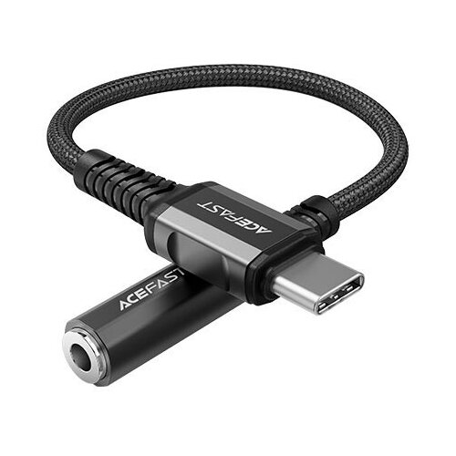 Переходник/адаптер ACEFAST C1-07 USB-C to 3.5mm (F), 0.18 м, black переходник адаптер acefast c1 07 usb c to 3 5mm f 0 18 м black