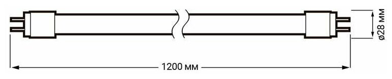 Лампа светодиодная FLL T8-1200 18Вт 4000К нейтр. бел. G13 230В 50Гц ФАZА 5032804 - фотография № 4