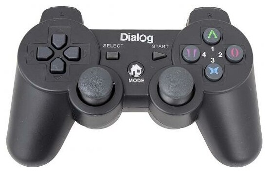 Джойстик DIALOG Action GP-A17 - геймпад вибрация, 12 кнопок, PC USB/PS3, черный