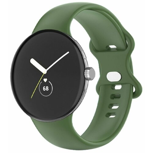Силиконовый ремешок для Google Pixel Watch - Size Small (зеленый) силиконовый ремешок для google pixel watch size large оранжевый