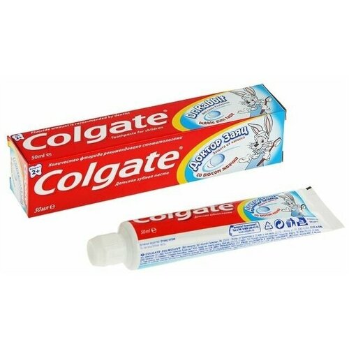 Набор из 3 штук COLGATE 50 мл Доктор Заяц вкус жвачки зубная паста colgate доктор заяц детская со вкусом жвачки 50мл