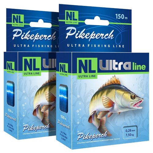 фото Леска nl ultra pikeperch (судак) набор 2шт по 150m aqua