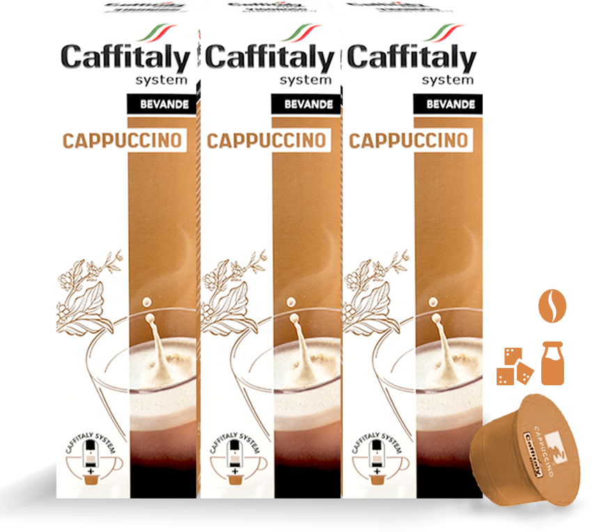 Кофейный напиток в капсулах Caffitaly System Ecaffe Cappuccino, 30 капсул, для Paulig, Luna S32, Maia S33, Tchibo, Cafissimo
