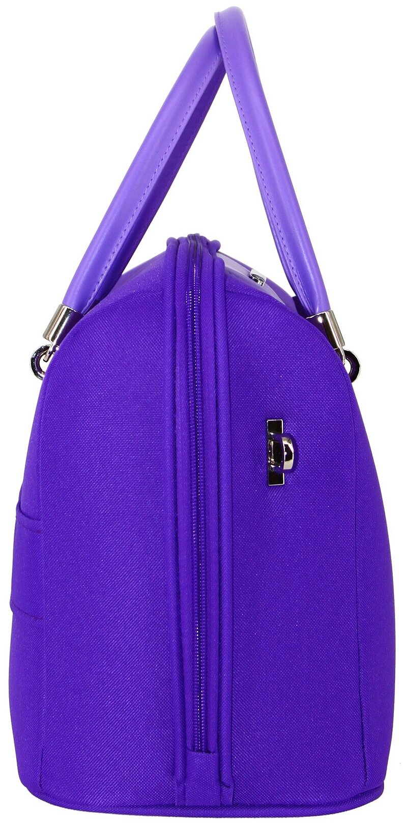 Дорожная сумка с ремнем на ручку чемодана Рион+ (RION+) / ручная кладь для самолета / саквояж , R240, Тканевая, 20 литров, фиолетовый - фотография № 2