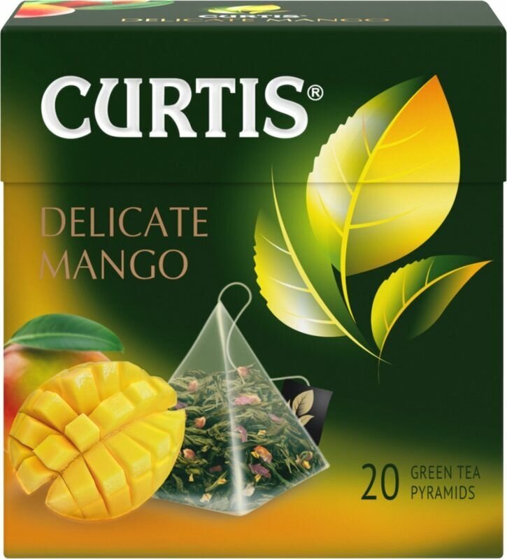 Чай зелёный Curtis Delicate с манго в пирамидках, 20 шт.