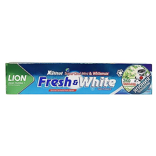 Lion Паста зубная отбеливающая прохладная мята - Thailand fresh & white, 160г