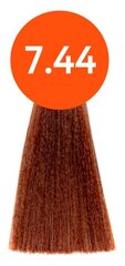 Краска для волос Ollin Professional N-JOY Крем-краска для седых волос 100мл, Цвет 7/44 русый интенсивно-медный