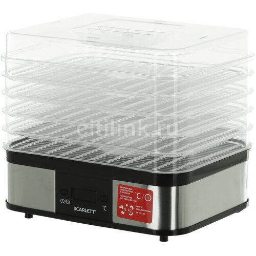 Сушилка для овощей и фруктов SCARLETT SC-FD421T19 нержавеющая сталь 5 поддонов 962500₽