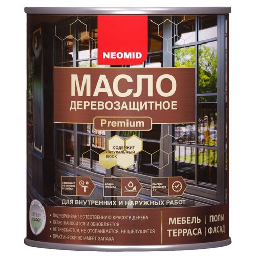 Масло для дерева NEOMID Premium 2л серый жемчуг, арт.4650070643537