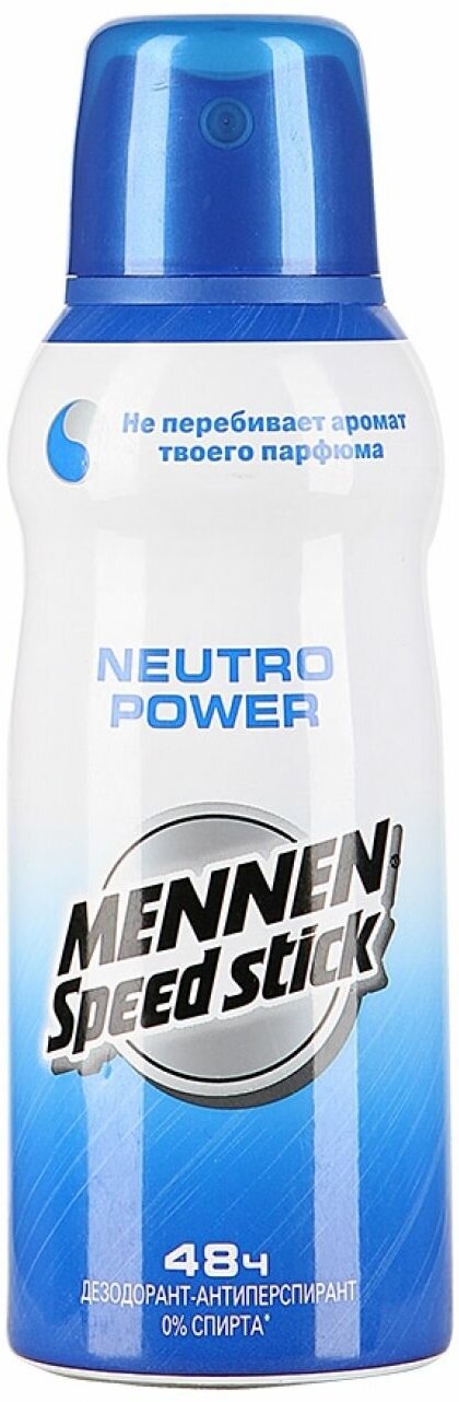 Дезодорант мужской, Mennen Speed Stick, Neutro Power New, спрей, 150 мл