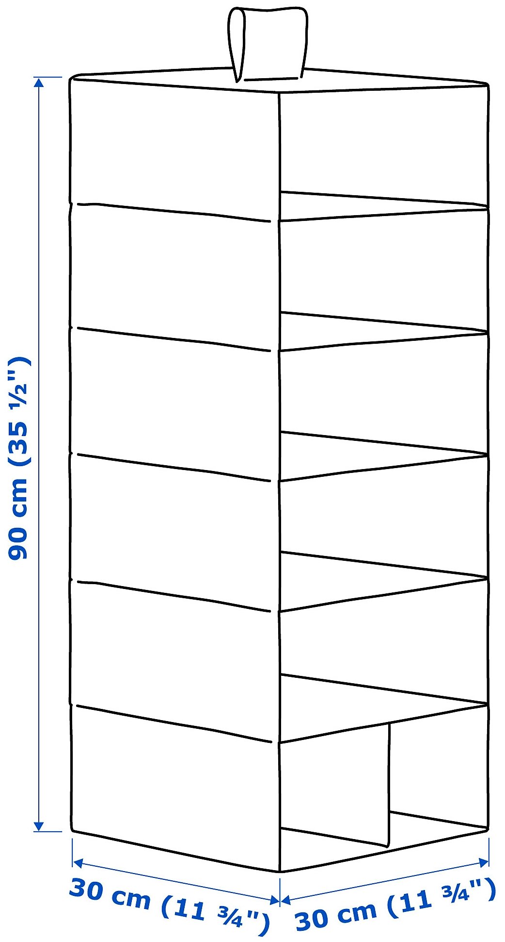 STUK стук модуль для хранения/7 отделений 30x30x90 см белый/серый - фотография № 4