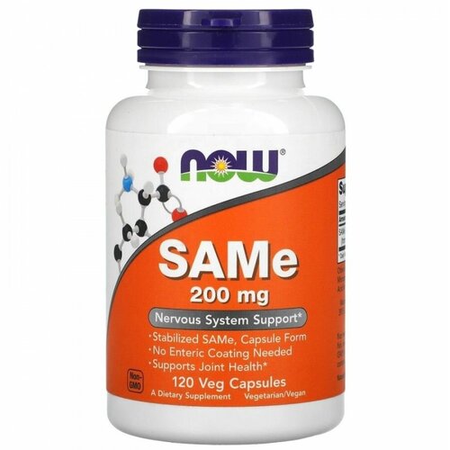 S-аденозил-L-метионин дисульфат тозилат SAMe 200 мг Now Foods 120 вегетарианских капсул