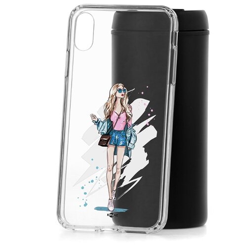 фото Чехол на ip xs max kruche print fashion girl
