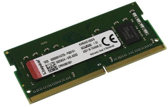 Память оперативная DDR4 8Gb 2666MHz Kingston KVR26S19S8/8 RTL PC4-21300 CL19 SO-DIMM 260-pin 1.2В single rank