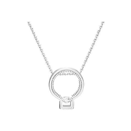 PLATINA jewelry Золотое колье с вставками Swarovski 07-0195-00-501-1120-38, размер 40-45