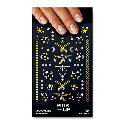 Наклейки для ногтей PINK UP DECOR NAIL STICKERS переводные тон 885