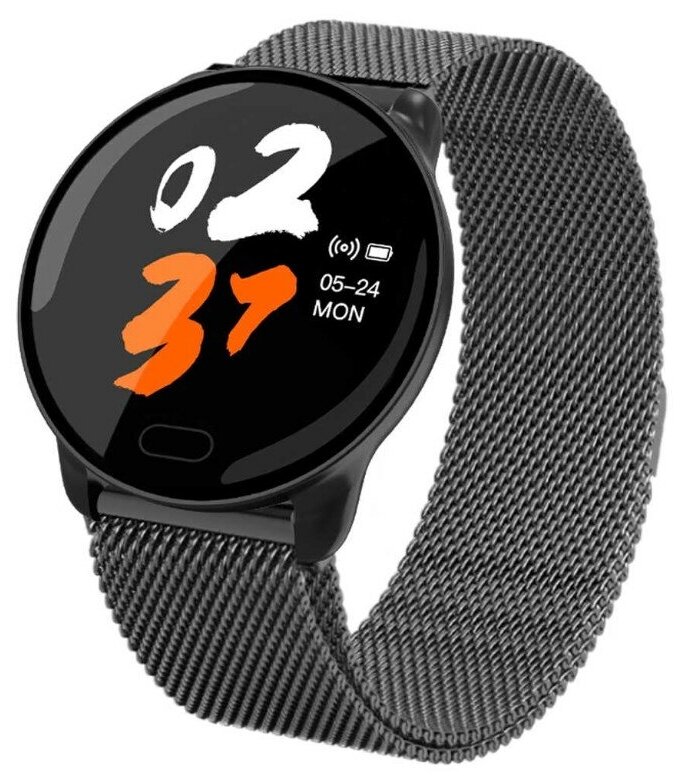 Фитнес-браслет WearFit K9 / Смарт-часы для спорта / С измерением давления и кислорода в крови / С пульсометром / С шагомером / Чёрный