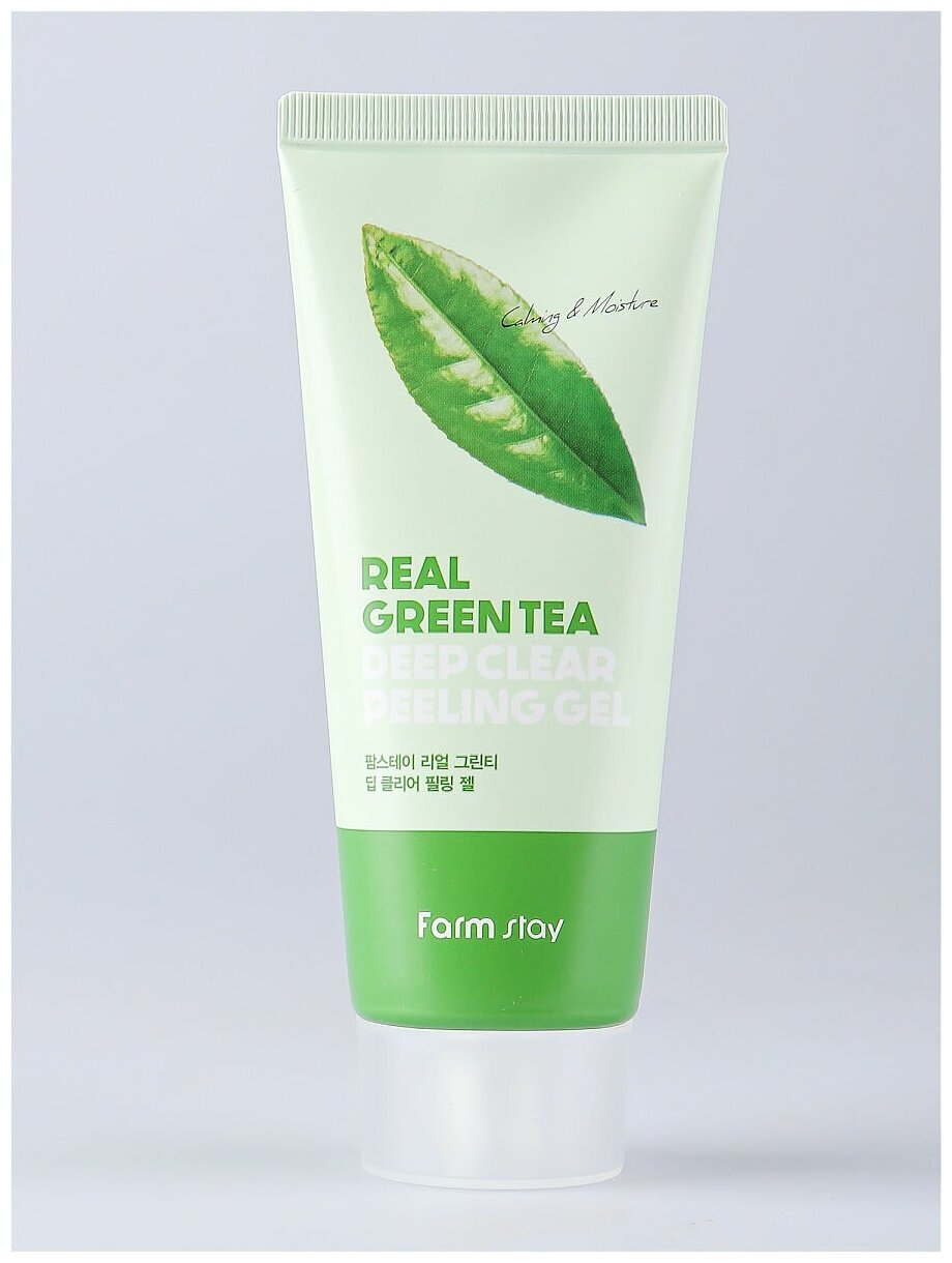 Отшелушивающий гель с экстрактом зеленого чая FarmStay Real Green Tea Deep Clear Peeling Gel 100 мл - фото №6