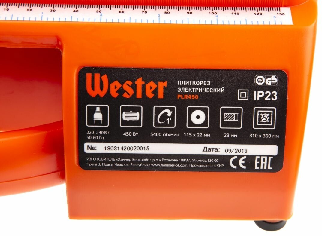 Плиткорез Wester PLR450 - фотография № 7