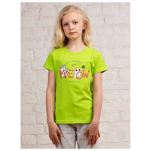 фото Футболка mor размер 116-122, зеленый