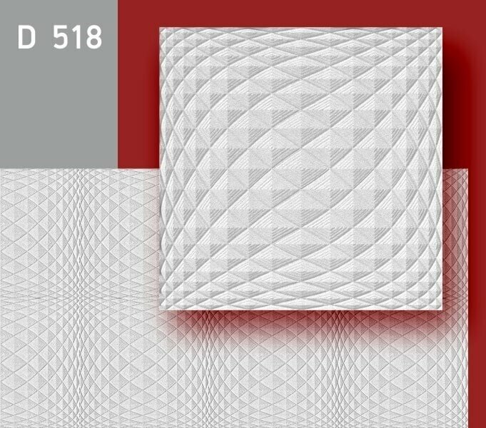 Плитка потолочная без швов Decor-Ek D518 (2 кв. м), 1упак