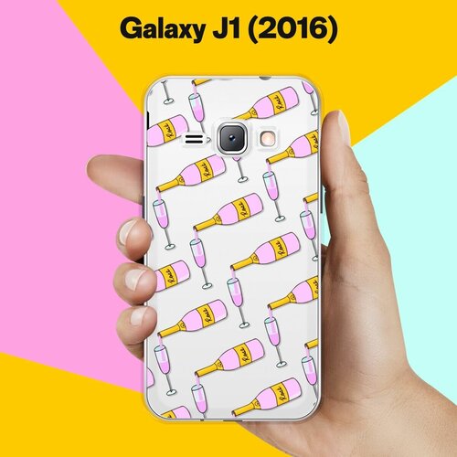 пластиковый чехол кусочки пиццы на samsung galaxy j1 самсунг галакси джей 1 Силиконовый чехол на Samsung Galaxy J1 (2016) Бокал / для Самсунг Галакси Джей 1 (2016)