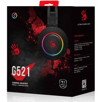 Наушники с микрофоном A4Tech Bloody G521 черный 2.3м мониторные USB оголовье (G521 (BLACK))