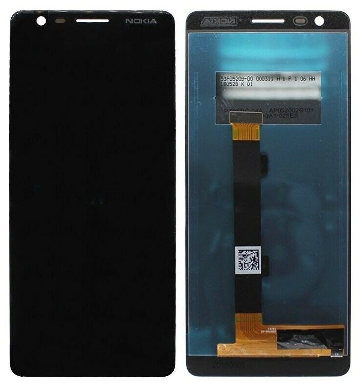 Дисплей для Nokia 3.1 (2018) (в сборе с тачскрином) черный AA