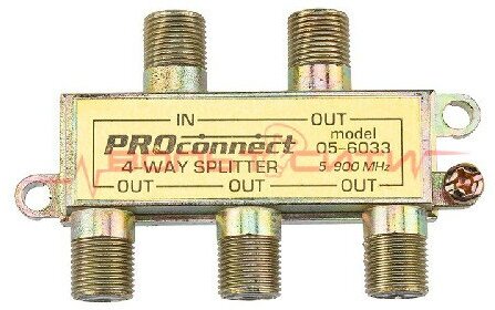 Сплиттер PROconnect, 4-WAY, 5-900МГц, 4 ТВ - фотография № 5