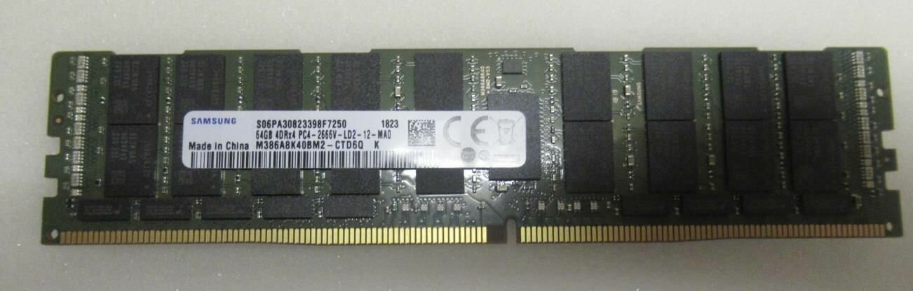 Модуль памяти Samsung 64GB DDR4 2666MHz PC4-21300 LRDIMM ECC Reg 1.2V, CL19 (M386A8K40CM2-CTD) (аналог M386A8K40BM2-CTD)