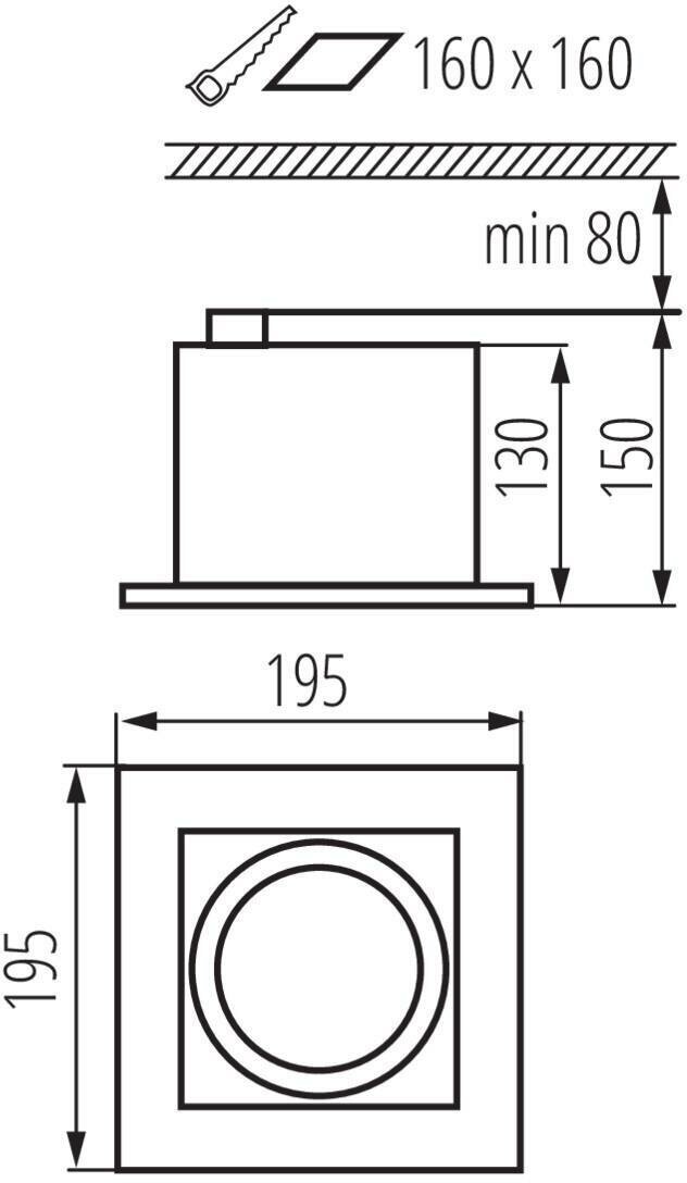 Точечный светильник Kanlux MATEO ES DLP-150-B 32930 - фотография № 2