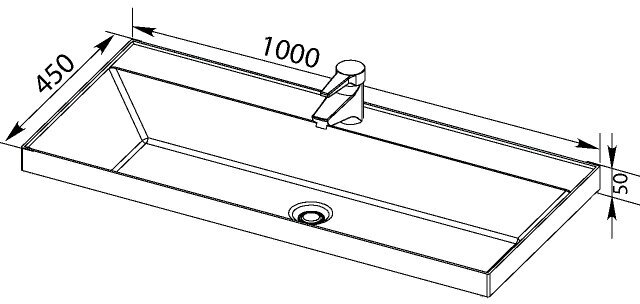 Раковина полувстраиваемая Aquanet Орлеан 100