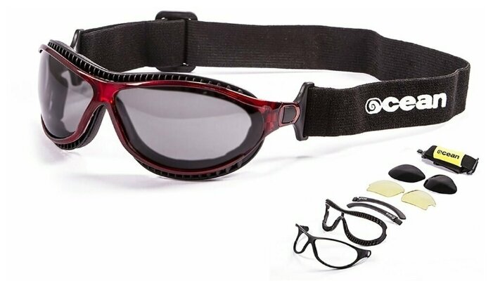 Солнцезащитные очки OCEAN  OCEAN Tierra de fuego Transparent Red / Grey Polarized lenses