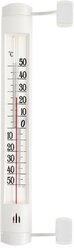 Термометр, градусник уличный, на окно, на липучке, от -50°С до +50°С, 21 х 6.5 см для дома