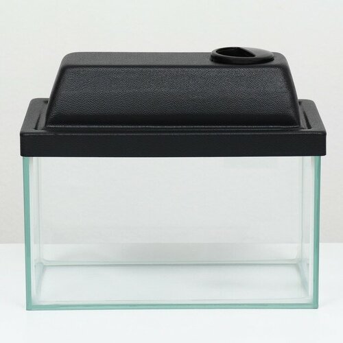 Аквариум Прямоугольный с крышкой 5 литров 25 x 13 x 15518 см чёрный 4875₽