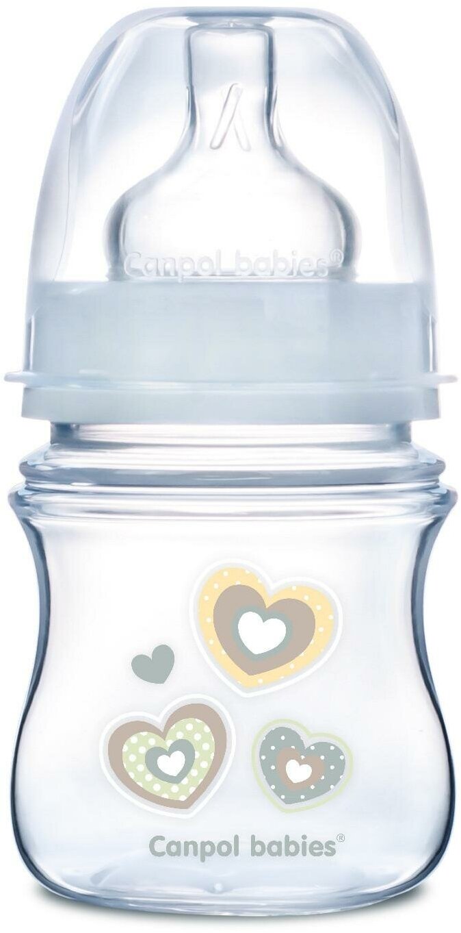 Антиколиковая бутылочка для кормления Canpol babies Easystart Newborn Baby, 120 мл, голубой (35/216_blu) - фото №2