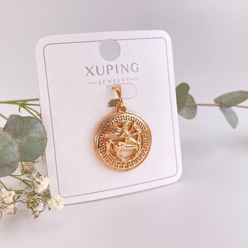 Бижутерия под золото Xuping Jewelry, подвеска со знаком зодиака Стрелец, кулон со знаком зодиака, медицинский сплав (медсплав)