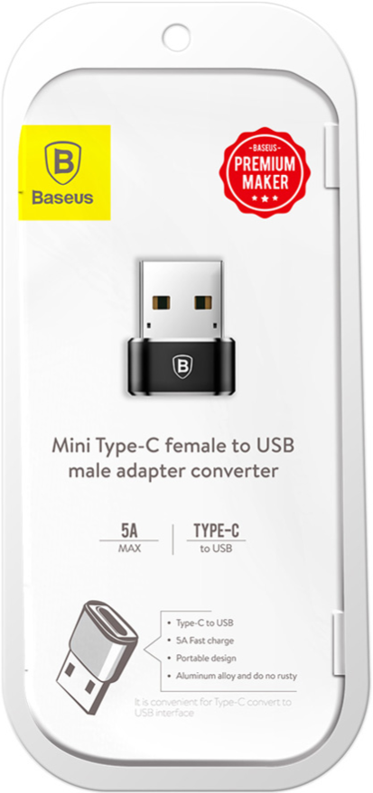 Переходник Baseus Type-C на USB-A3.0 (CAAOTG-01) черный