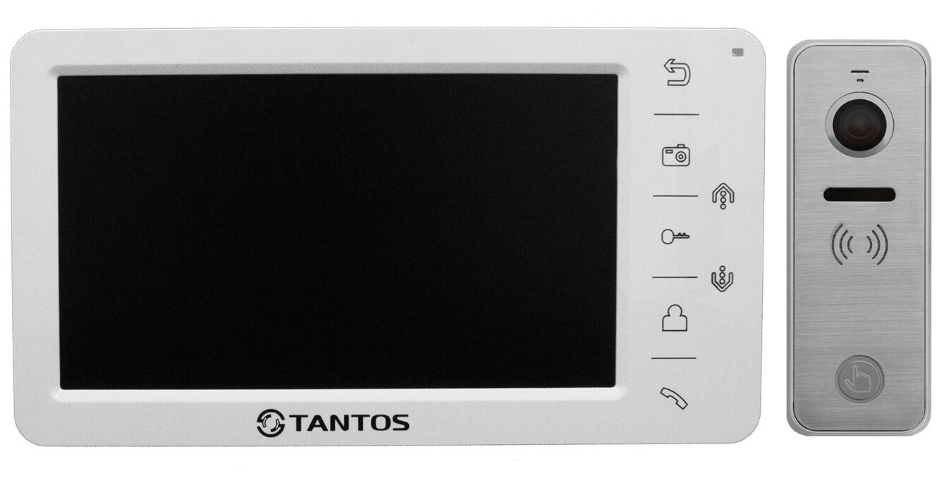 Tantos Amelie SD (белый) и iPanel 2+(Metal) (комплект многофункционального домофона 7 и вызывной панелью с широким углом обзора)