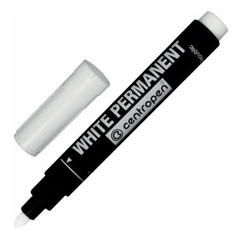 Маркер перманентный белый CENTROPEN круглый наконечник 25 мм блистер 8586 5 8586 6000 452₽